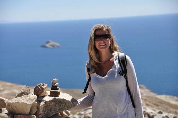 No topo da Isla del Sol, no lago Titicaca, na Bolívia